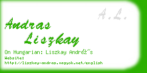 andras liszkay business card